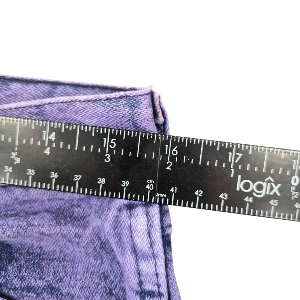 Vintage Wrangler 14MWZAP Purple Acid Wash Jeans High Rise Straight Leg USA 31x34 - Picture 6 of 8